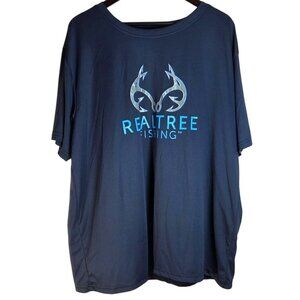 Realtree by Staghorn Creek Staghooks Logo Navy Blue Short Sleeve Tee Men's 2XL